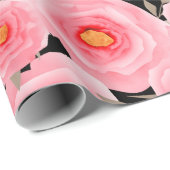 Abstract elegance seamless pattern with pink flowe geschenkpapier (Rolleneckpunkt)
