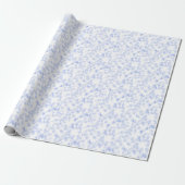 Abstract Elegant Blue Paint Brushstrokes Spots Geschenkpapier (Ungerollt)