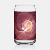 Abstract Elegant Modern Wine Red Fractal Art Dosenglas (Vorderseite)