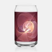 Abstract Elegant Modern Wine Red Fractal Art Dosenglas (Rückseite)