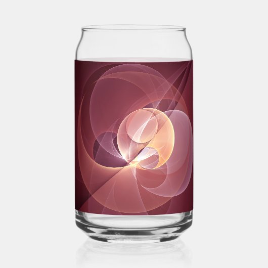 Abstract Elegant Modern Wine Red Fractal Art Dosenglas (Rückseite)
