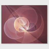 Abstract Elegant Modern Wine Red Fractal Art Geschenkpapier (Flach)
