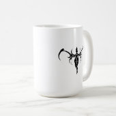 Abstract Elephant black and white tribal design Kaffeetasse (VorderseiteRechts)
