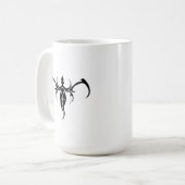 Abstract Elephant black and white tribal design Kaffeetasse (Vorderseite Links)