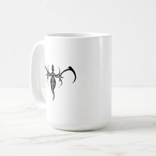 Abstract Elephant black and white tribal design Kaffeetasse (Vorderseite Links)