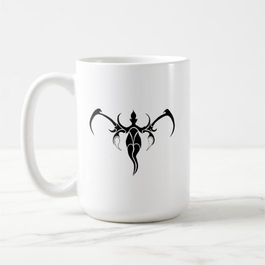 Abstract Elephant black and white tribal design Kaffeetasse (Links)