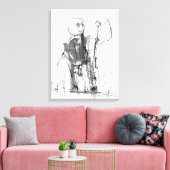 Abstract Elephant Sketch – Expressive Wildlife Art Leinwanddruck (Insitu (Wohnzimmer))