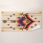 Abstract ethnic geometric pattern, Ikat geometric Badehandtuch (Badehandtuch)