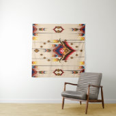 Abstract ethnic geometric pattern, Ikat geometric Wandteppich (Beispiel (Horizontal))
