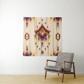Abstract ethnic geometric pattern, Ikat geometric Wandteppich (Beispiel)