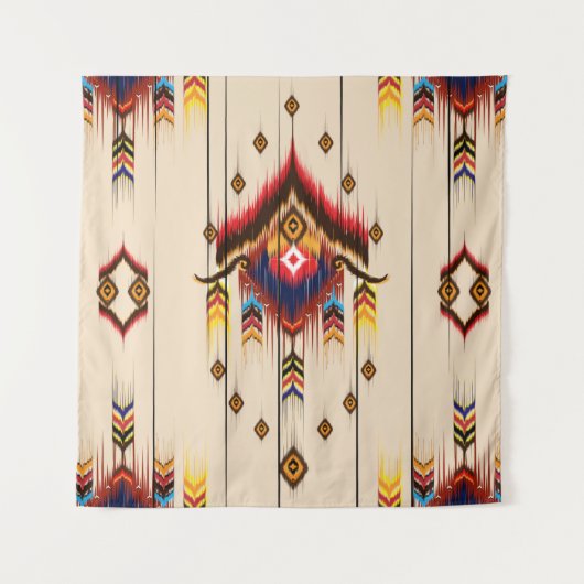 Abstract ethnic geometric pattern, Ikat geometric Wandteppich (Vorderseite)