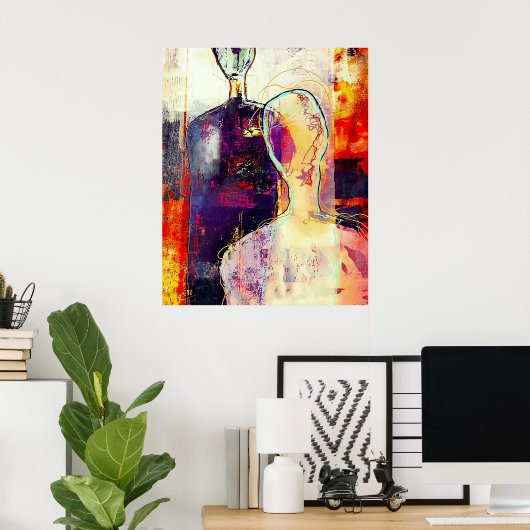 Abstract Expressionist: Bold Emotion Series Poster (Heimbüro)