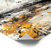 Abstract Expressionist Bonsai Tree Zen Nature Art Poster (Ecke)