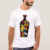 Abstract Expressionist Bottle | Modern Symbolic T-Shirt (Vorderseite)
