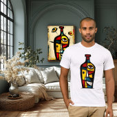 Abstract Expressionist Bottle | Modern Symbolic T-Shirt