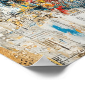 Abstract Expressionist Butterfly Painting Colorful Poster (Ecke)