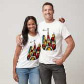 Abstract Expressionist Cityscape | Modern Urban Ar T-Shirt (Unisex)
