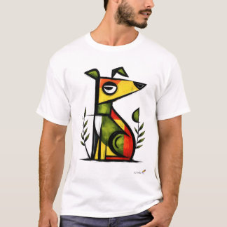Abstract Expressionist Dog Modern Animal Art T-Shirt