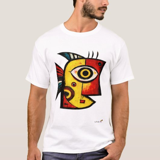 Abstract Expressionist Fish | Modern Geometric Art T-Shirt (Vorderseite)