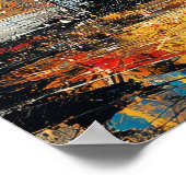 Abstract Expressionist Lighthouse Painting Coastal Poster (Ecke)