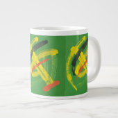 Abstract Expressionist Mark Making Fine Art Mug Jumbo-Tasse (Vorderseite Rechts)