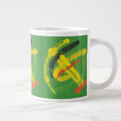 Abstract Expressionist Mark Making Fine Art Mug Jumbo-Tasse (Rechts)