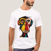 Abstract Expressionist Monkey | Modern Geometric T-Shirt (Vorderseite)