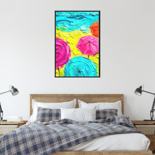 Abstract Expressionist Sunny Beach Leinwand