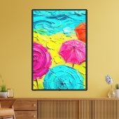 Abstract Expressionist Sunny Beach Leinwand (Insitu (Wohnzimmer))