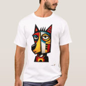Abstract Expressionist Wolf Geometric Modern Art T-Shirt (Vorderseite)