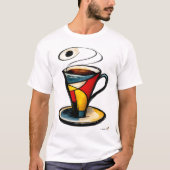 Abstract-Expressionistische Kaffeetasse | Modernes T-Shirt (Vorderseite)