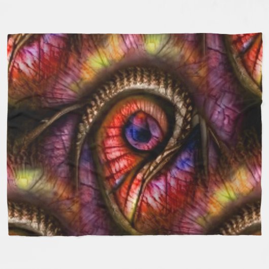 Abstract eyes in reds and purples fleecedecke (Vorderseite (Horizontal))