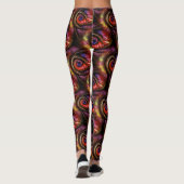Abstract eyes in reds and purples leggings (Rückseite)