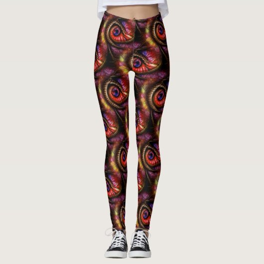 Abstract eyes in reds and purples leggings (Vorderseite)