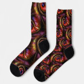 Abstract eyes in reds and purples socken (Linkes Detail)