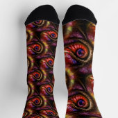 Abstract eyes in reds and purples socken (Oben)