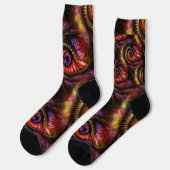 Abstract eyes in reds and purples socken (Linkes Detail)
