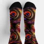 Abstract eyes in reds and purples socken (Oben)
