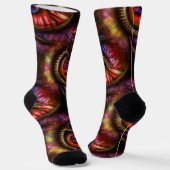 Abstract eyes in reds and purples socken (Gewinkelt)