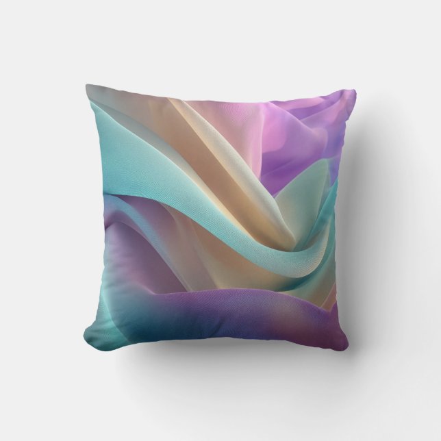 Abstract Fabric Texture in Pastel Tones Kissen (Vorderseite)