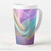 Abstract Fabric Texture in Pastel Tones Milchtasse (Rechte Ecke)