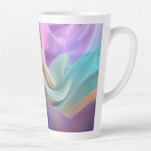 Abstract Fabric Texture in Pastel Tones Milchtasse (Rechts)