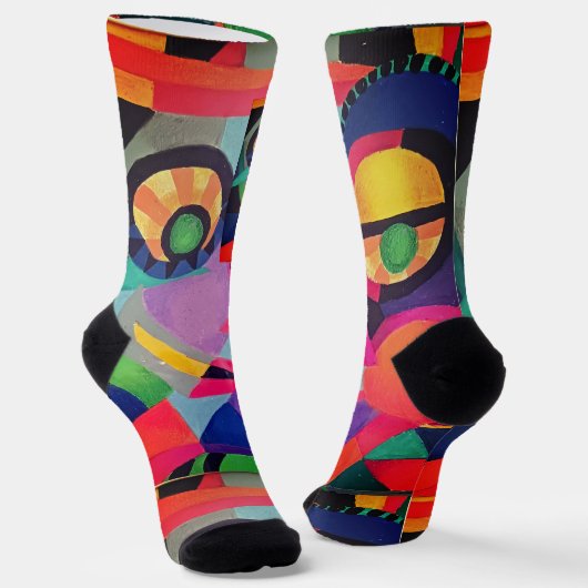 Abstract Face #1 Socken (Gewinkelt)