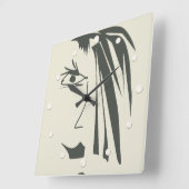 Abstract Face, Art. Quadratische Wanduhr (Winkel)