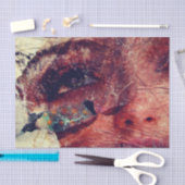 Abstract Face Mixed Media collage decoupage Seidenpapier (Handwerk)