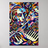 Abstract Faces and Instruments Poster (Vorne)