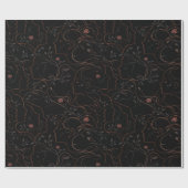 Abstract Faces Botanical Wrapping Paper Geschenkpapier (Flach)