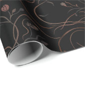 Abstract Faces Botanical Wrapping Paper Geschenkpapier (Rolleneckpunkt)