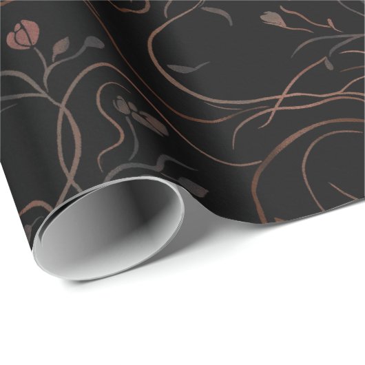 Abstract Faces Botanical Wrapping Paper Geschenkpapier (Rolleneckpunkt)