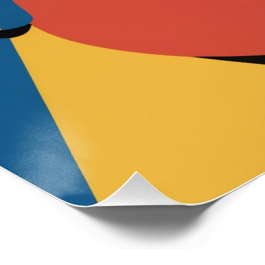 Abstract Faces Grid Art Print, Human Faces Poster (Ecke)